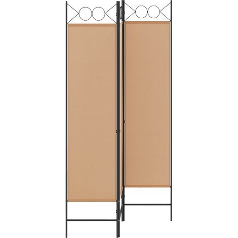 vidaXL 3-Panel Room Divider Beige 120 x 180 cm Fabric
