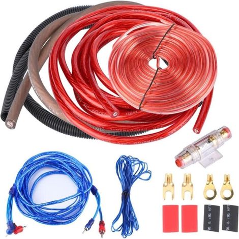 Verstärker-Verkabelungssatz, 4 AWG 2800W Auto-Audio-Verstärker-Lautsprecher-Subwoofer-Verkabelungs-Installationsset inklusive Sicherung (1/5)