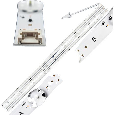 LED-Hintergrundbeleuchtungsstreifen, kompatibel mit 43" Displays, 3V Spannung, CE-zertifiziert, Modell 6916L-2563A, für mehrere Modelle (1/5)
