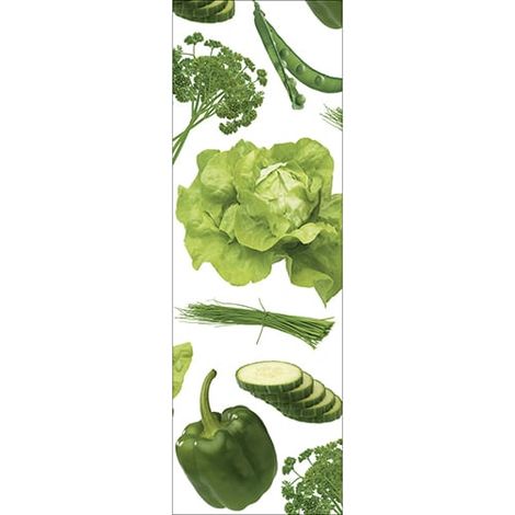 Sticker réfrigérateur et lave vaisselle, légumes Potager, verts, concombres, haricots et autres, 180 cm X 59,5 cm (1/2)
