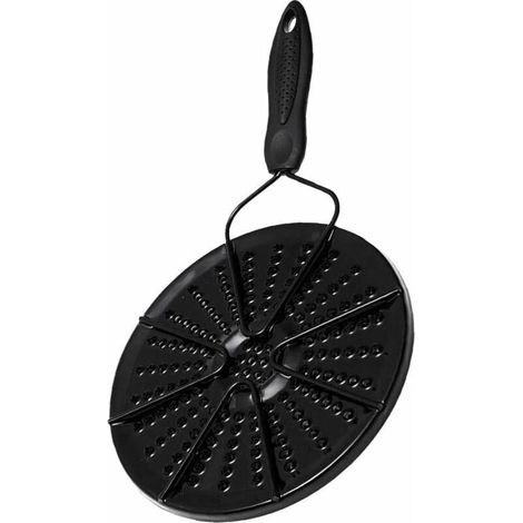 Piastra diffusore di calore in smalto riduttore di fiamma, anello di protezione per piano cottura, colore nero, per cucinare in casa.