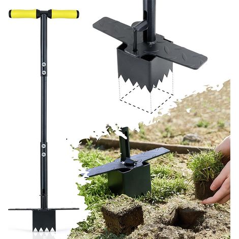 Tondeuse à gazon pédales avec repiqueuse et semoir - Outil de jardinage (1/5)