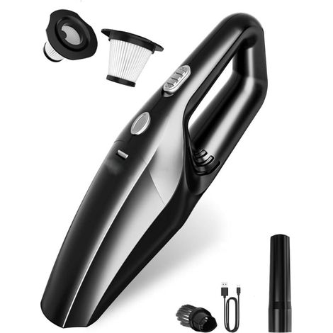 Aspirateur Voiture Puissant, Aspirateur à Main, Mini Aspirateur De Table avec Batterie Rechargeable, Aspirateurs sans Fil pour Homme Femme, pour Voiture, Poils d'animaux, Maison (1/5)