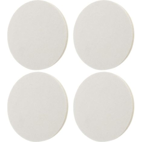 4x 125mm 5 pouces Feutre de Laine Tampon de Polissage Roues de Polissage Auto-adhésif pour Meubles Automobiles Blanc