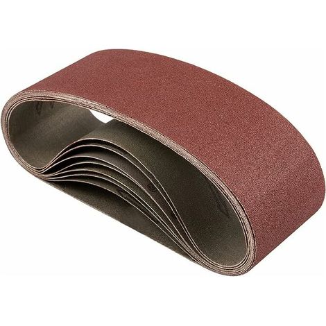 VURAHOME - Bande Abrasive 75 x 533 mm, P120 grains fines, pour la ponceuse de ceinture, pour le travail du bois, le meulage, l'aiguisement, le polissage en métal (8 pcs), (1/5)