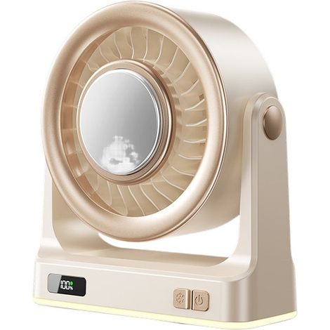 Ventilateur de bureau portable blanc USB mini climatiseur 16x16x7cm silencieux réglable multi-angle rafraîchisseur d’air maison bureau chambre été (1/5)
