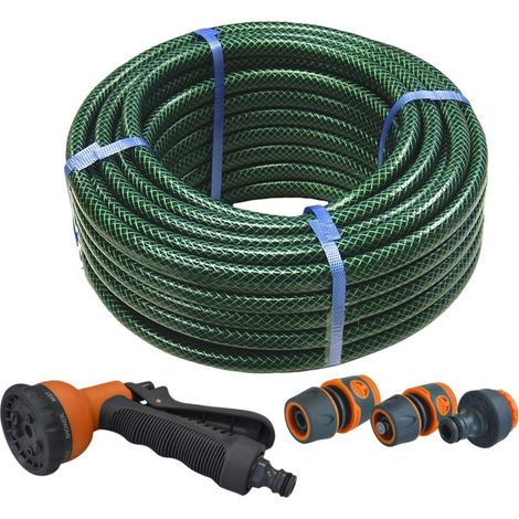 Filiyano-Tuyau d'arrosage Faithfull en PVC avec raccords et pistolet d'arrosage, 15 mètres, et raccords multicolores en forme d'esperluette, 15 (1/2)