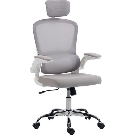 Mesh Back Office Chair, with Lumbar Support - Grey (1/5)