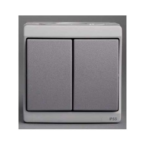 Schneider ENN35326 Double gray push button Mureva