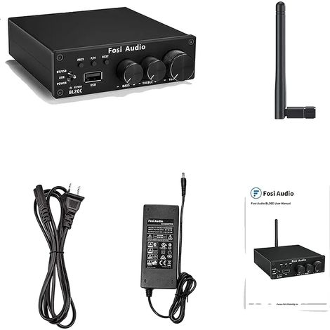 Ricevitore audio, Bluetooth 5.0, HiFi 2.1, lettore USB (1/2)