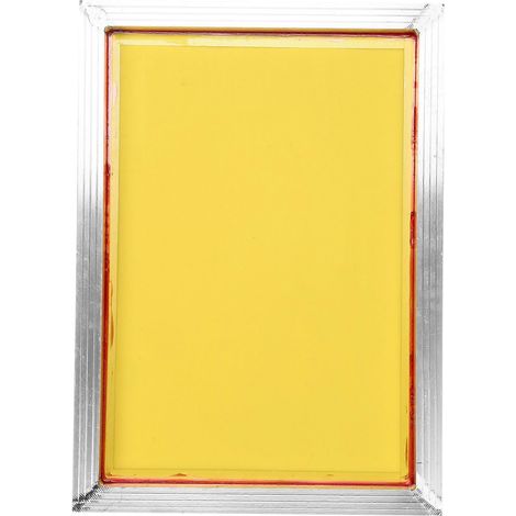 Cadre de sérigraphie en aluminium 1 pièce, 27 x 39 cm, 300 TPI, jaune (1/5)