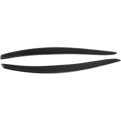 Paire d'autocollants de couverture de paupière en Fiber de carbone, garniture de sourcil de phare, adaptés à la série 3 Coupe E92 06-12 (1/5)