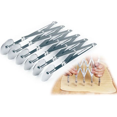 Eva 040690 - Tagliapasta 6 Rotelle, Inox