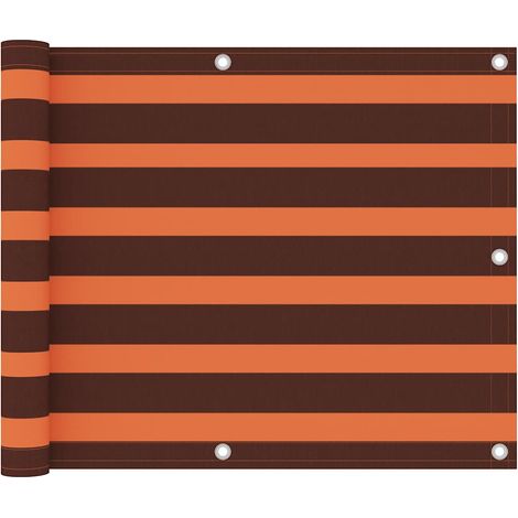 Écran de balcon Orange et marron 75x500 cm Tissu Oxford (1/5)
