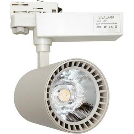 Faretto led a binario 40w trifase illuminazione a binario led faro cob fb16-40w 3000k