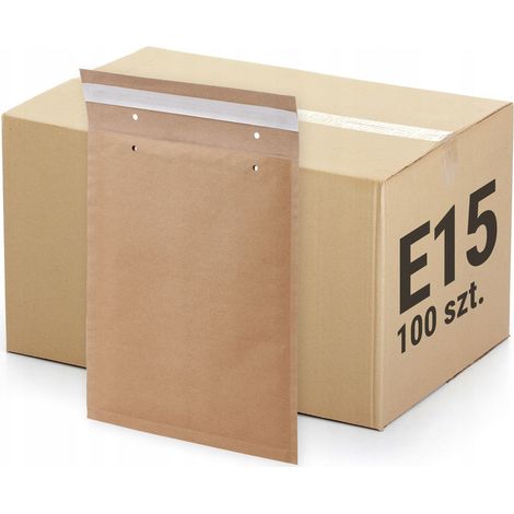 Buste imbottite con pluriball marroni E15 15E 100 pezzi. Cartone resistente (1/5)