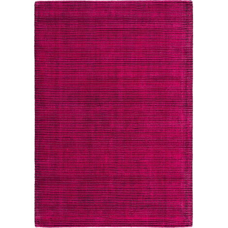 Tappeto moderno Jade in mix di poliestere e cotone rosso (1/4)