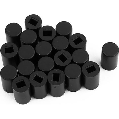 20 pièces boutons tactiques ronds avec protection noire pour 8.5x8.5mm 7X7mm 8x8mm 5.8x5.8mm plaque (1/2)