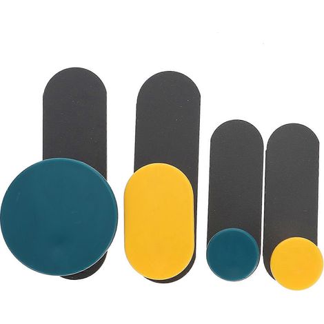 Lot de 4 crochets utilitaires décoratifs pour la maison, patères murales portables, crochets pour clés-10X3.8CM-Grey (1/3)
