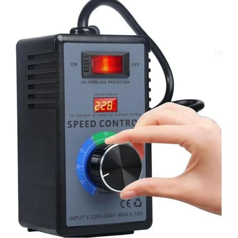 Motordrehzahlregler 220 V AC 10 A 4000 W SCR-Spannungsregler 220 V Elektronischer Regler Dimmer Thermostat Motorlüfterdrehzahlregler