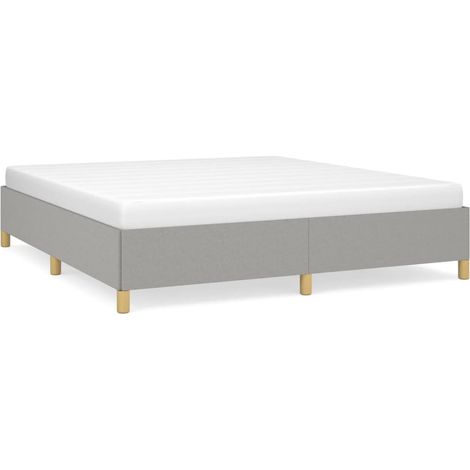 Maison Exclusive - Boxspringbettgestell Hellgrau 160x200 cm Stoff