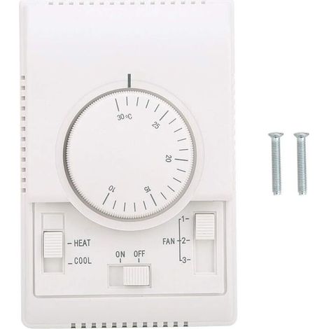 Thermostat de Climatisation Centrale, Interrupteur de Thermostat ABS à 2 Voies, Interrupteur de Commande Mécanique, Climatiseur 110-220V (1/4)