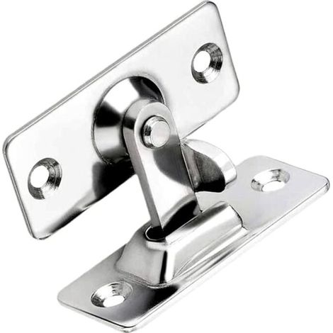 Ferme-porte coulissant à 90 degrés, loquet de sécurité à angle droit en acier inoxydable, boucle pliante pour portes coulissantes, argent. (1/5)