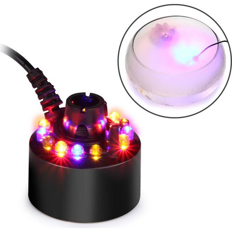 Fontaine à eau avec brumisateur et humidificateur d'air à 12 LED (HS0005), multicolore (1/5)