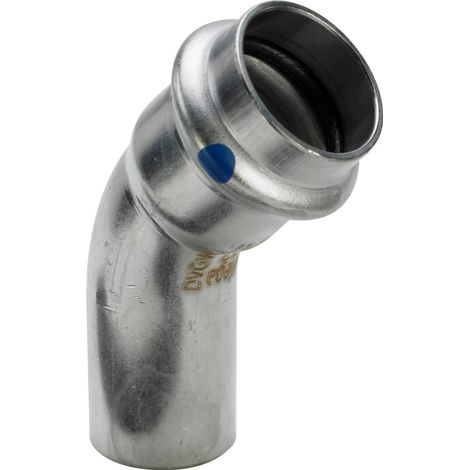 Viega Sanpress Inox LF-Curva a 45 gradi, d 22mm acciaio inossidabile Modello 2326.1LF, 664985