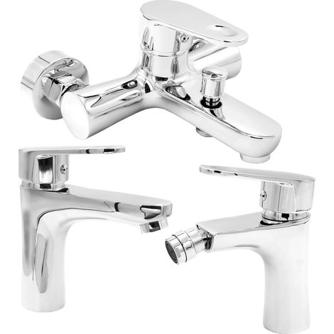 Ensemble de Robinetterie de Salle de Bain Granitan Cobi Chrom Baignoire Lavabo Bidet 1kit (1/5)