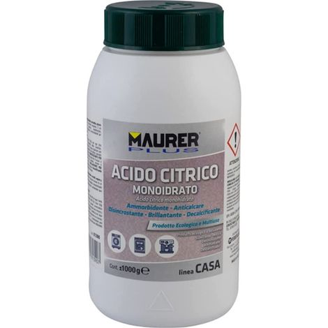 ACIDO CITRICO MONOIDRATO BARATTOLO 1KG. MULTIUSO MAURER PLUS EX81390