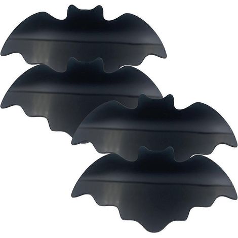 4er-Set Halloween-Untersetzer aus Acryl mit Fledermaus- und Spinnenmotiv (1/5)