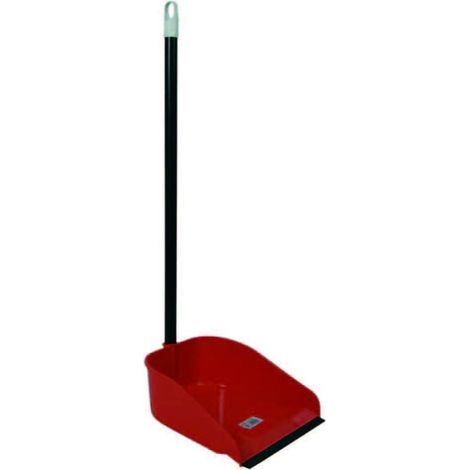 Paletta raccogli immondizia rinforzata in plastica con manico - cm.27x25x70h. - 18 pz