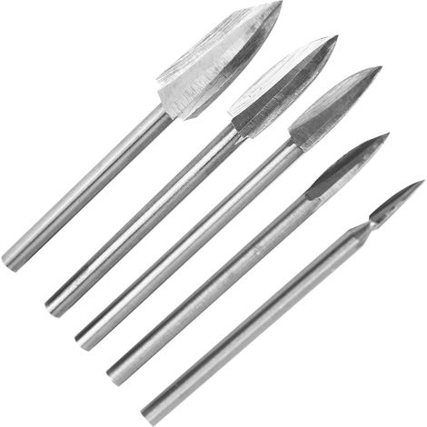 5-teiliges Set Holzgravurwerkzeuge, Fräser, Wurzelschnitzwerkzeuge für Heimwerkerprojekte (1/5)
