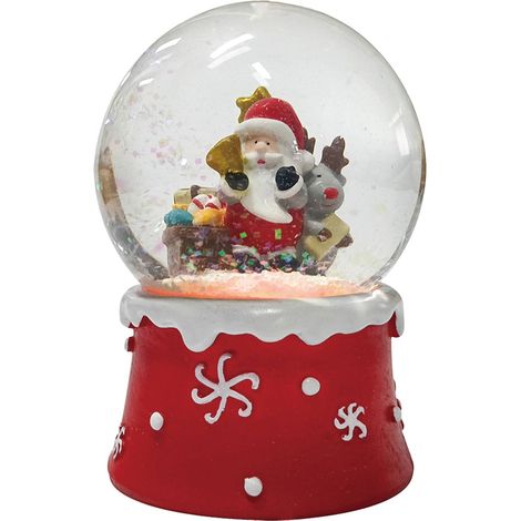 12x Schneekugel LED Weihnachten Glas Christmas Schmuck Advent Dekoration Winter (1/5)