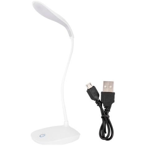Lampe de Bureau LED à Col Flexible USB avec Variateur Tactile pour Lecture Nocturne (1/5)