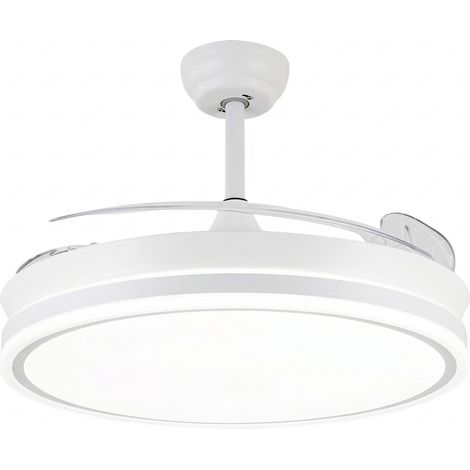 Ventilador Techo Luz Silencioso, Motor DC, Memoria Blanco (1/5)