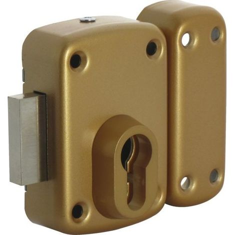Verrou applique pour cylindre europeen arnov 45 gb bz or