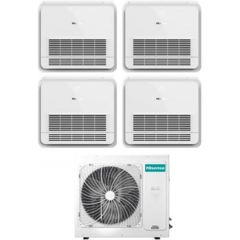 Climatizzatore Condizionatore Hisense Quadri Split Console 9+9+9+12 con 4AMW81U4RAA R-32 Wi-Fi Optional Con Telecomando di Serie 9000+9000+9000+12000 - Novità