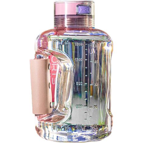 Gourde avec générateur d'eau à hydrogène, tasse à eau résistante de grande capacité, idéale pour les barbecues en extérieur, rose (1/5)