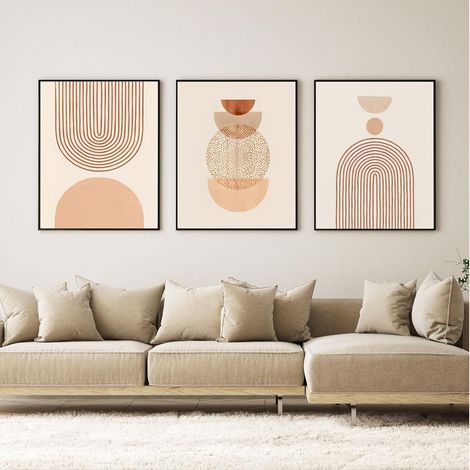 Tableaux abstraits sur toile,Moderne Bohème Botanique Abstraite poster set,Pour salon, chambre à coucher Images décoratives,Sans cadre(3x30x40cm)