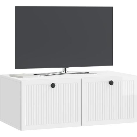 Maison Exclusive - Wandmontierter TV-Schrank Hochglanz Weiß 78,5