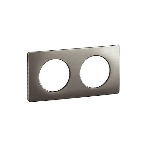 Legrand CP1802 Placca di finitura Céliane a 2 pulsanti - Acciaio satinato