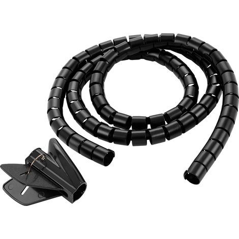Gaine spiralée premium TPFNet 30 mm, avec guide-câble, noire, 2,5 m (1/5)