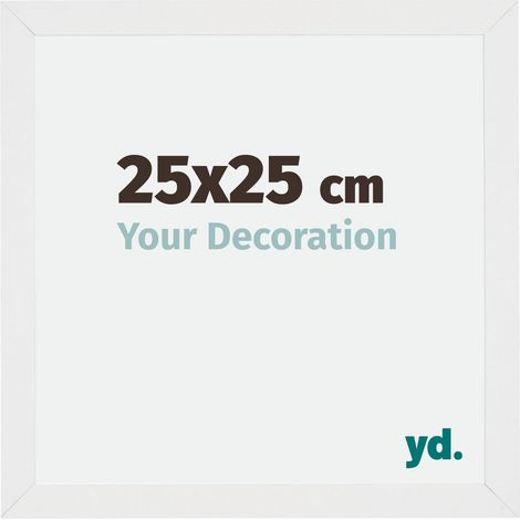 yd. - Cadre photo 25x25 - Blanc Brillant - MDF - Mura