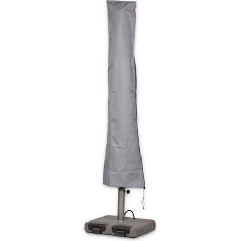 Parasol cover 240 cm x 35 / 60 cm Suitable for parasols up to Ø 450 cm 600D Oxford woven polyester, colour: grey (1/5)