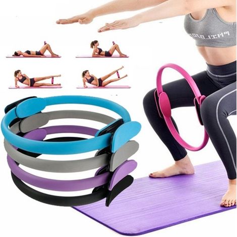 Anneau Pilates Double Prise Cuisses Bras Antidérapant Résistant Yoga