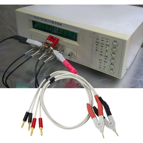 Cordon de test électronique à 4 pôles, pince de test de pont numérique, pince de test basse résistance, câble (1/5)