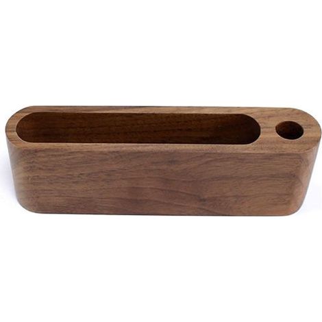 Support de Cartes de Visite,Présentoir de Carte de Visite,Bois Carte de Visite Professionnelle Organisateur,Avec Porte Stylo,pour le Travail de Bureau, Cartes de Visite et Cartes de Vœux(noyer) (1/5)