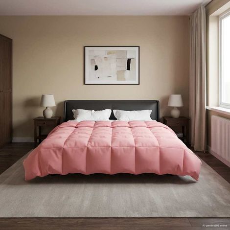 Winterbettdecke Gepolstert Rosa 200 x 240 cm Mikrofaser